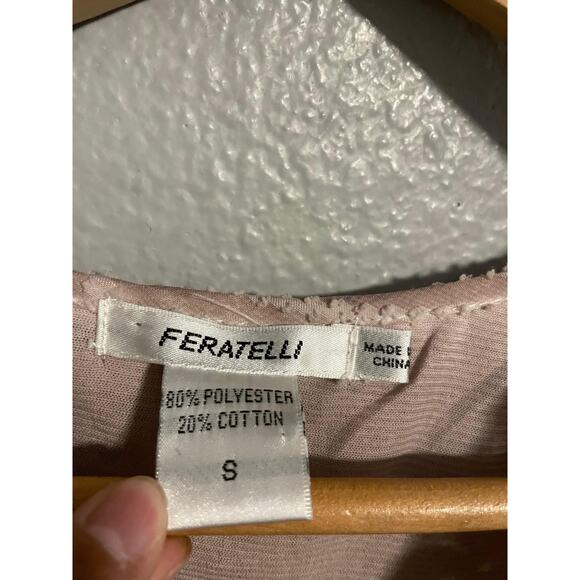 Feratelli Sweater Womens Small Crochet Knit Asymmetrical Boho Pullover Fairy Y2K - Picture 2 of 7